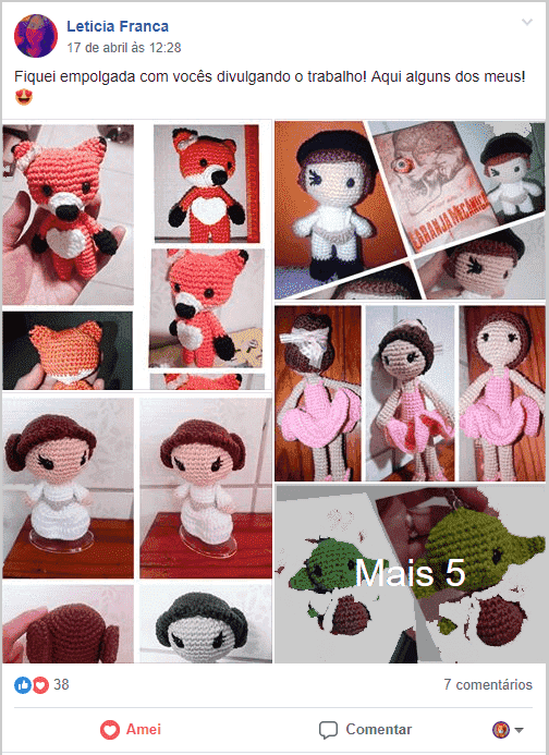 Amigurumi fazendo parte da vida das pessoas
