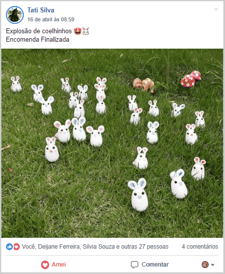 Amigurumi de coelhos pequenos